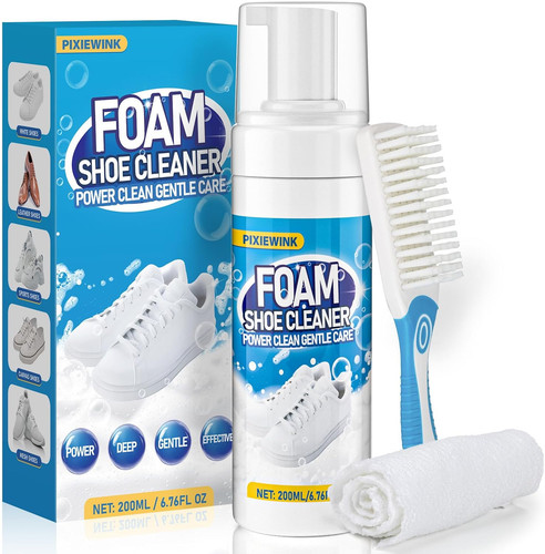 Shoe cleaner foam kit - shoe, with