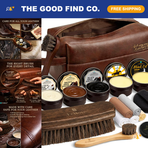Shoe care kit - 16-in-1,