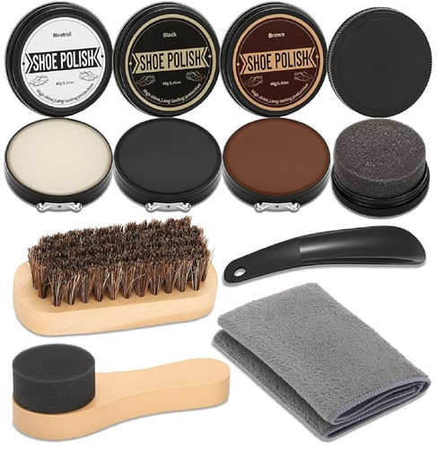 Pcs leather shoe polish kit - 8,