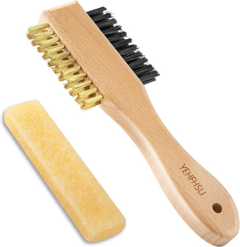 Piece suede brush and - and,
