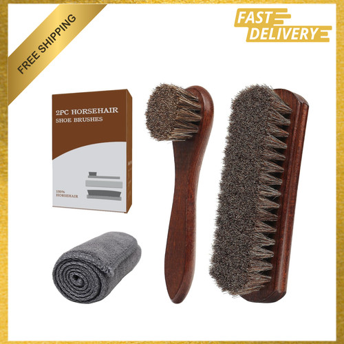 Shoe brush kit - kit, horsehair