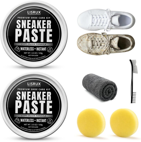 White shoe cleaner cream kit - white,