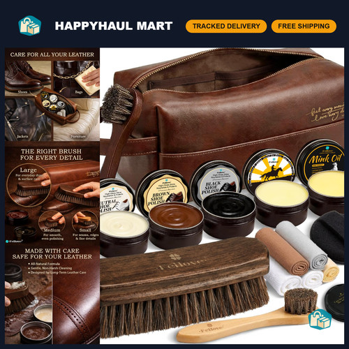 Leather shoe care kit - leather,