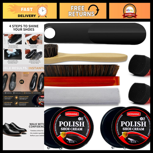 Shoe polish kit black - -, &