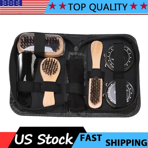 Piece shoe brush shine kit - 8-piece,